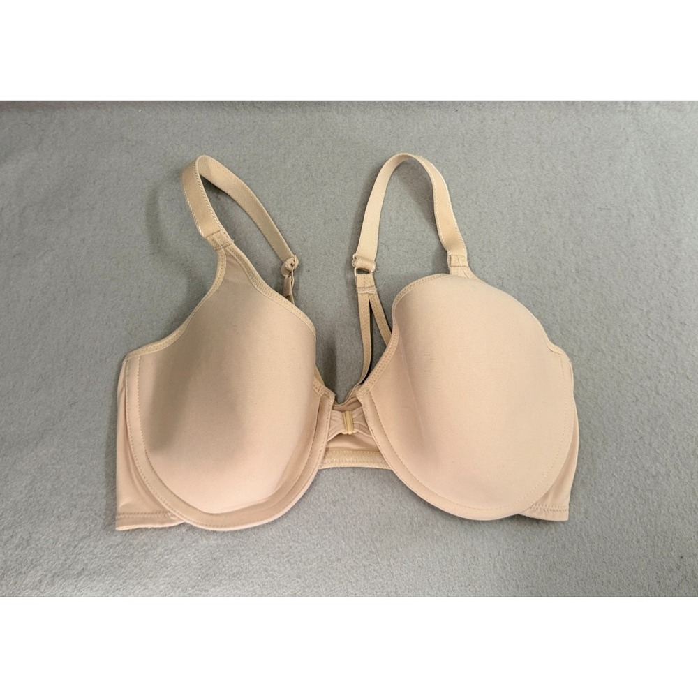 Wacoal Back Appeal Front Closure Bra 38D Nude Underwire T-Shirt Racerback 85314